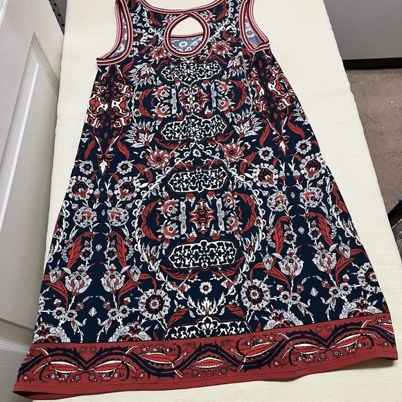 NWT Max Studio S navy brick white shift dress - Picture 7 of 10